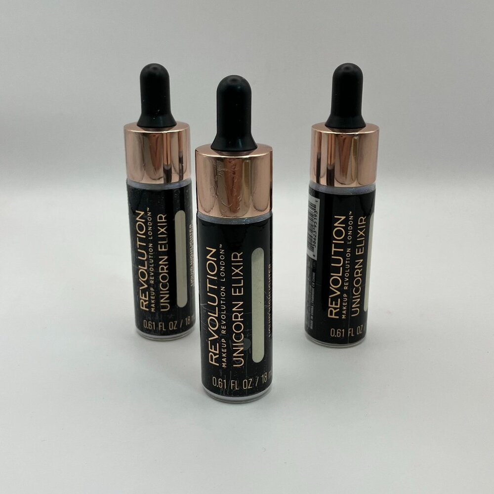 Makeup Revolution Liquid Highlighter Unicorn Elixir Illuminating Liquid Pck Of 3